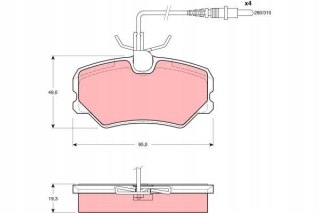 KLOCKI HAM. PRZÓD CITROEN ZX, PEUGEOT 306, 405