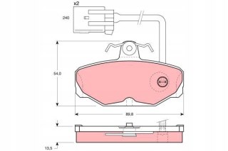 KLOCKI HAM. TYLNE FORD SCORPIO I