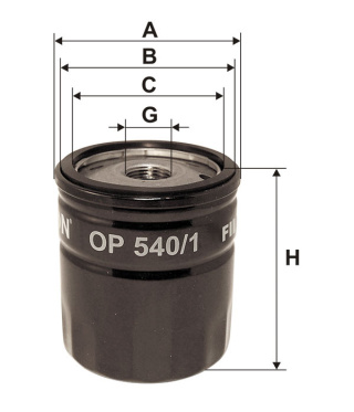 FILTR OLEJU CITROEN FIAT PEUGEOT, OP 540/1