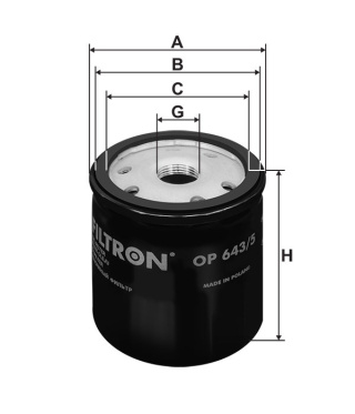 FILTR OLEJU DACIA DOKKER LODGY LOGAN II SANDERO, OP 643/5