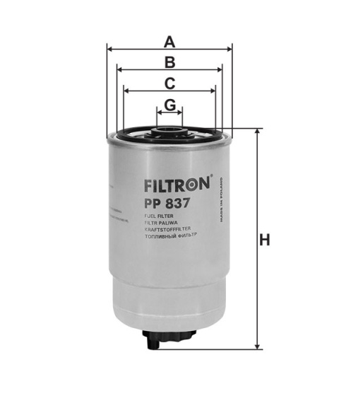 FILTR PALIWA FIAT VW AUDI IVECO, PP837