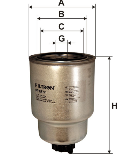 FILTR PALIWA NISSAN ALMERA 2.2DI 01-, PP857/1