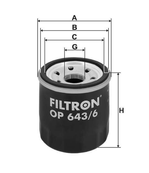 FILTR OLEJU FIAT DACIA DOKKER DUSTER II, OP 643/6