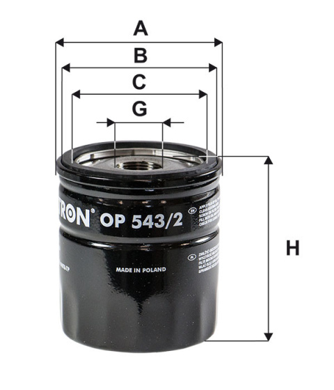 FILTR OLEJU FORD TOURNEO, OP 543/2, OP543/2
