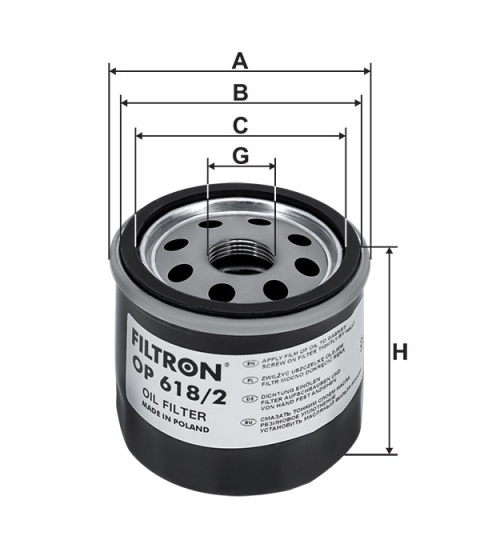 FILTR OLEJU LEXUS, OP 618/2