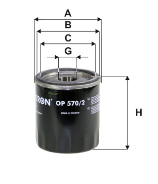 FILTR OLEJU OPEL ASTRA K, OP 570/2, OP570/2