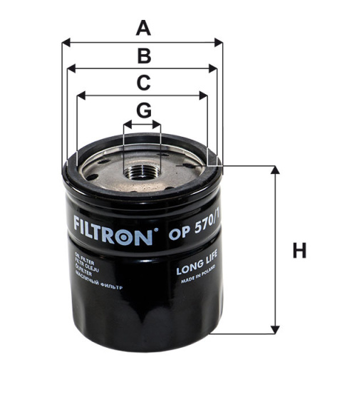 FILTR OLEJU OPEL ASTRA, OP 570/1, OP570/1