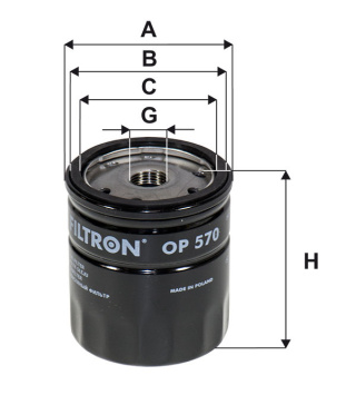 FILTR OLEJU OPEL DW ROVER, OP 570, OP570