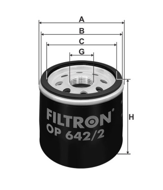 FILTR OLEJU RENAULT CLIO,TWINGO 1.2 96-, OP 642/2, OP642/2