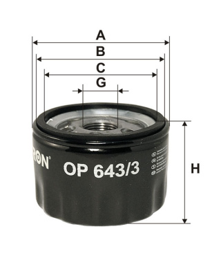 FILTR OLEJU RENAULT, OP 643/3, OP643/3
