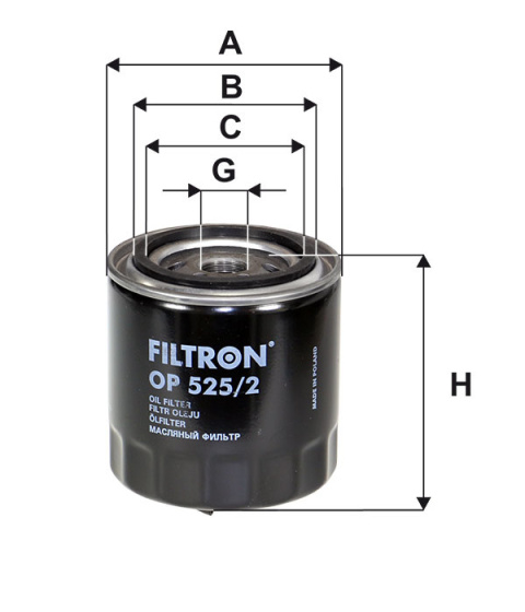 FILTR OLEJU SEAT AROSA 1.7SDI VW, OP 525/2, OP525/2