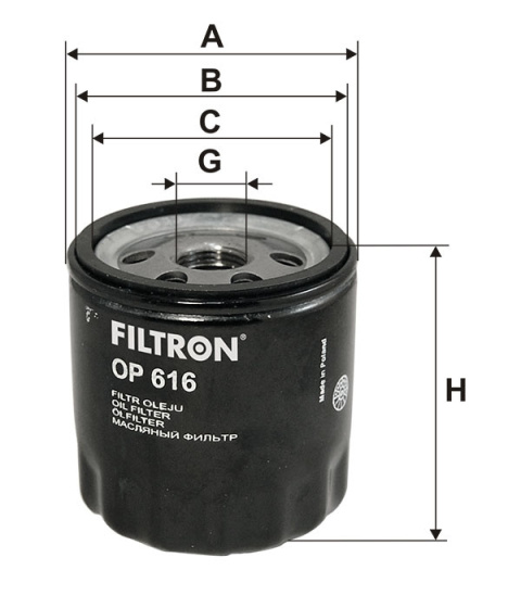 FILTR OLEJU VW 1.0-1.6 90-, OP 616