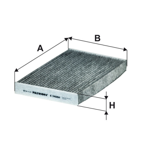FILTR POWIETRZA KABINOWY WĘGLOWY CITROEN C3, K1408A, K 1408A