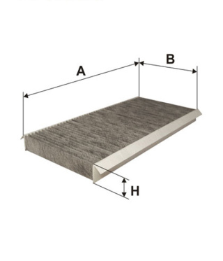 FILTR POWIETRZA KABINOWY WĘGLOWY DB, K1202A, K 1202A