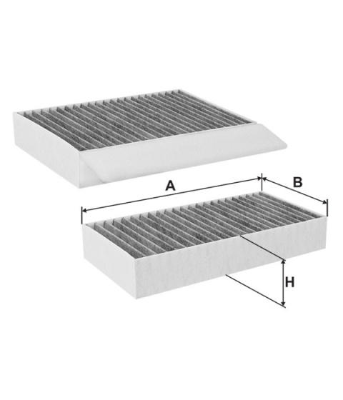 FILTR POWIETRZA KABINOWY WĘGLOWY DB, K1422A-2X, K 1422A-2x