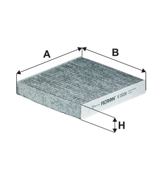 FILTR POWIETRZA KABINOWY WĘGLOWY FIAT 500, K1322A, K 1322A
