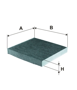 FILTR POWIETRZA KABINOWY WĘGLOWY HONDA ACCORD VIII 03-, K1187A, K 1187A