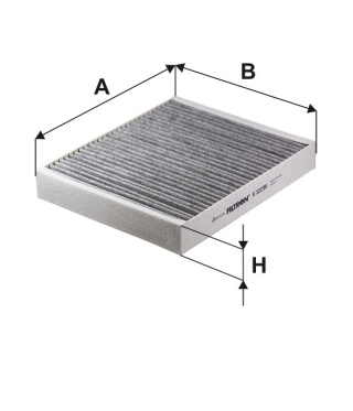 FILTR POWIETRZA KABINOWY WĘGLOWY, K1223A, K 1223A