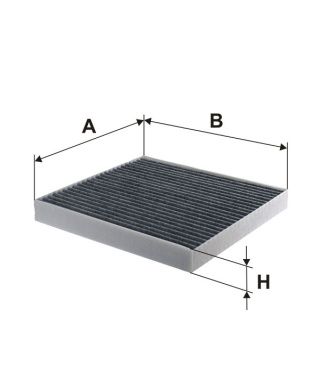 FILTR POWIETRZA KABINOWY WĘGLOWY MAZDA 2, MAZDA 6, K1161A, K 1161A