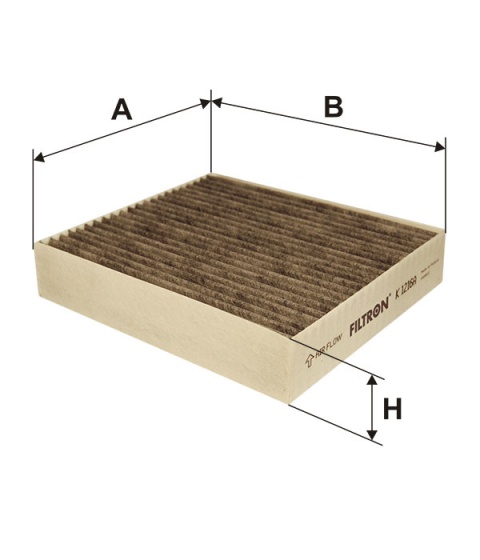 FILTR POWIETRZA KABINOWY WĘGLOWY MITSUBISHI, K1216A, K 1216A
