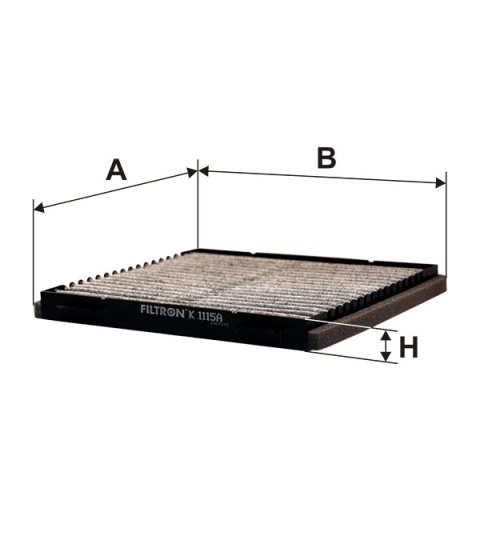 FILTR POWIETRZA KABINOWY WĘGLOWY VOLVO S40/V40 00-, K1115A, K 1115A