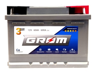 AKUMULATOR 60AH 12V 600A P+ GROM PREMIUM 3 LATA GWARANCJI