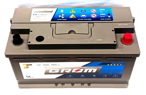 AKUMULATOR 100AH 12V 900A P+ GROM PREMIUM - 3 LATA GWARANCJI