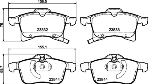 KLOCKI HAM. PRZÓD OPEL ASTGA G, ASTRA H, ZAFIRA, PAGID T1145 , 8DB 355 009-221