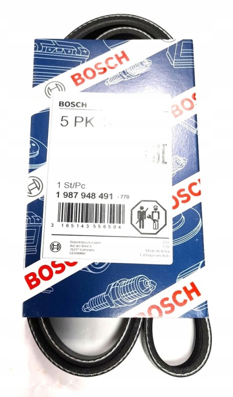 ZESTAW PASKÓW I NAPINACZY VW PASSAT B5 FL 1.9 TDI, AUDI A4 B5 B6 1.9 TDI, 038903315P, 5PK1432