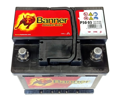 AKUMULATOR 50AH 12V 450A P+ BANNER POWER BULL, P5003
