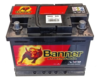 AKUMULATOR 60AH 12V 480A P+ BANNER STARTING BULL, P56060