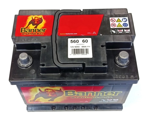 AKUMULATOR 60AH 12V 480A P+ BANNER STARTING BULL, P56060
