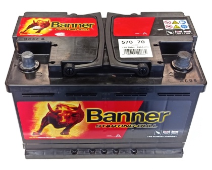 AKUMULATOR 70AH 12V 600A P+ BANNER STARTING BULL, P57070